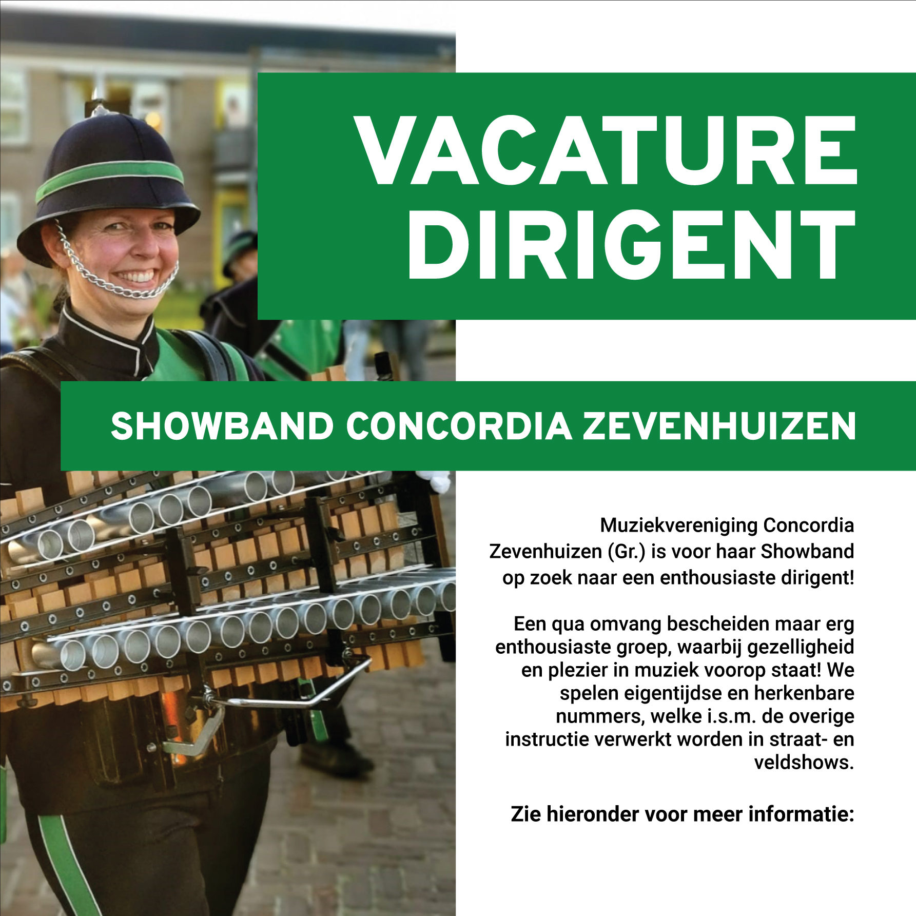 Vacature Dirigent Showband!
